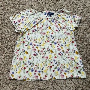 Tom Tailor Girls Floral Short Sleeve Top Size 104-110 (4-6)